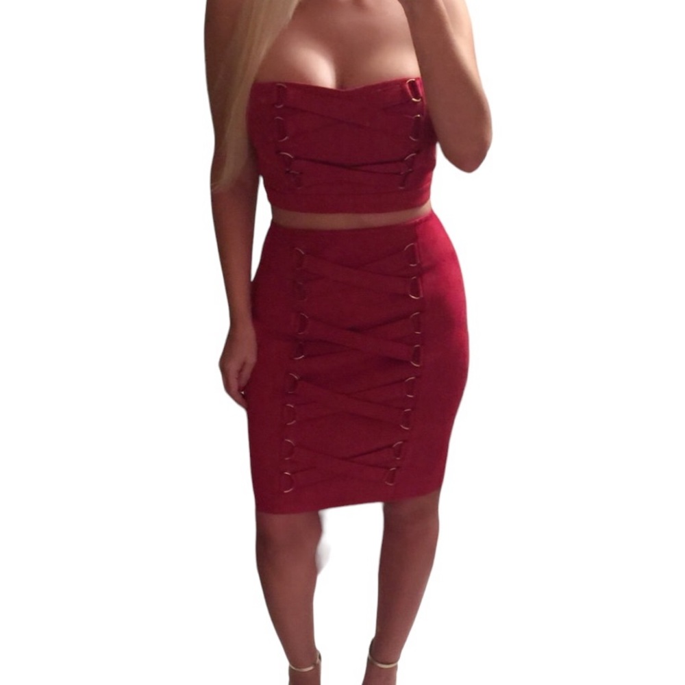 NWT✨ FAUX SUADE SET 2 piece - Picture 1 of 4
